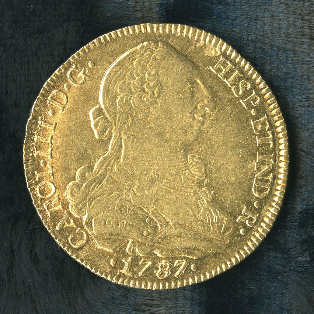 チリ ８エスクード金貨 １７８７年 カルロス３世 ｅｆ 加治将一オフィシャルサイト 加治将一の部屋